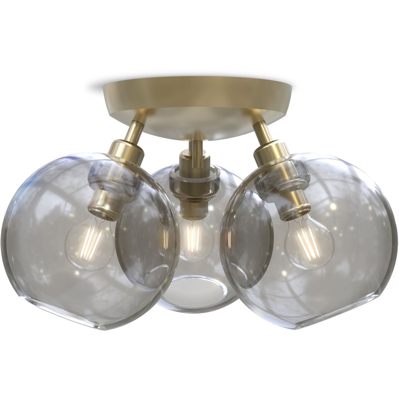 Gloria Plafond 330 mm, Messing / Røget