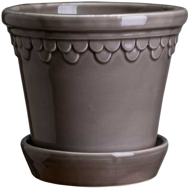 Copenhagen Krukke Med Underkop 21 cm, Pearl Grey