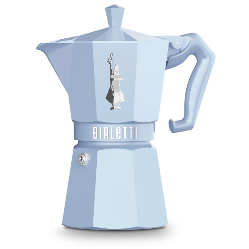 Moka Exclusive Kaffebrygger 6 Koper, Lyseblå