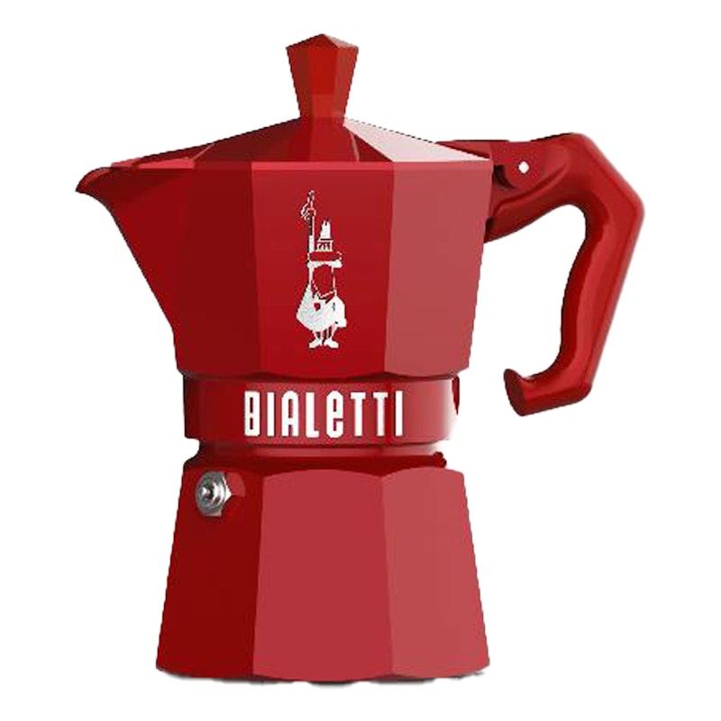 Moka Exclusive Coffee Maker Red, 3 Cups