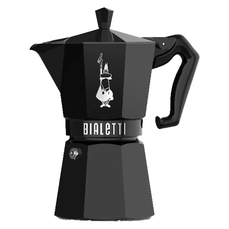 Moka Exclusive Kaffebrygger Sort, 6 Koper