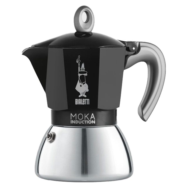 Moka Induction Kaffebrygger Sort, 6 Koper