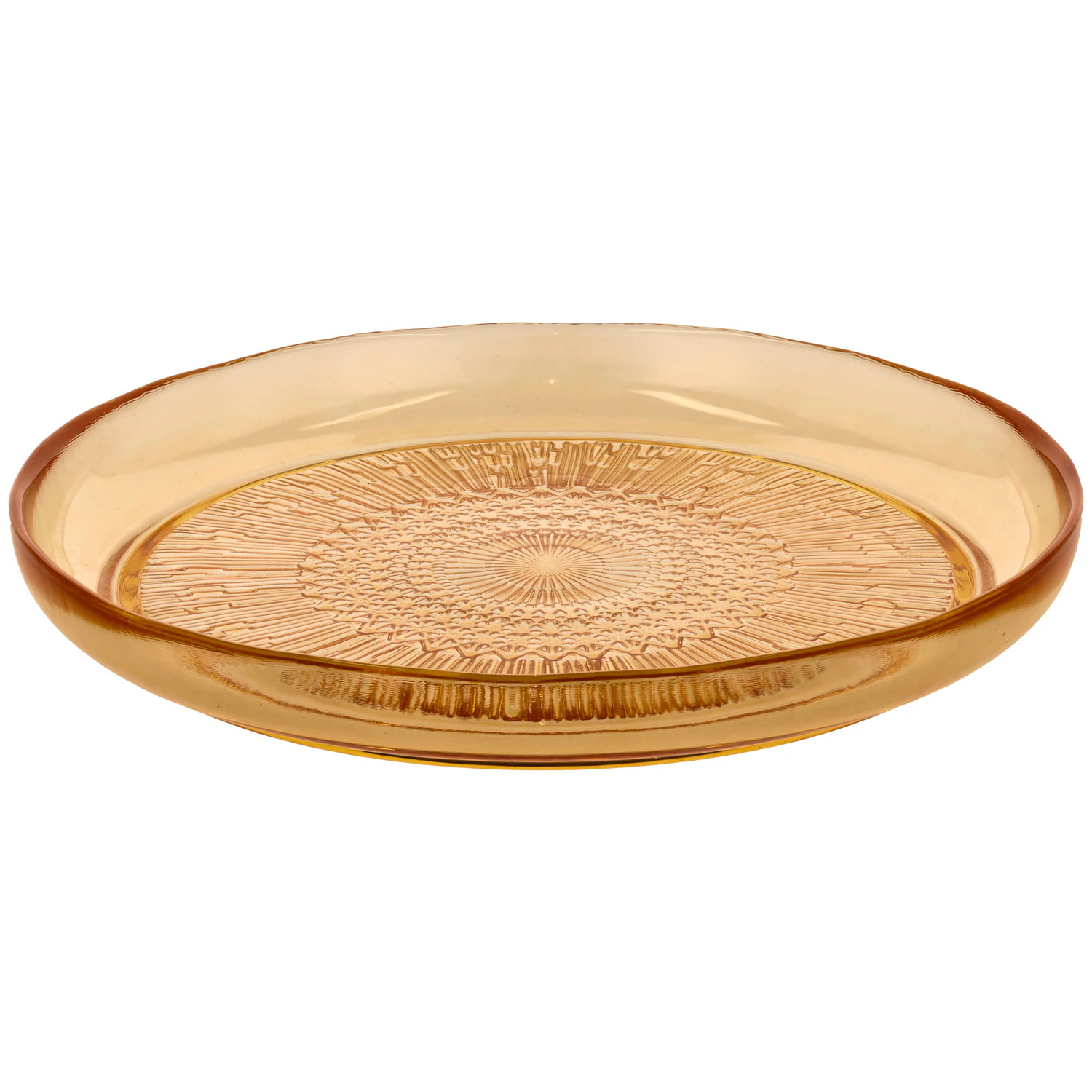 Bitz Kusintha Tallerken 25 Cm Amber - Middagstallerkner Glas Rav - 25978