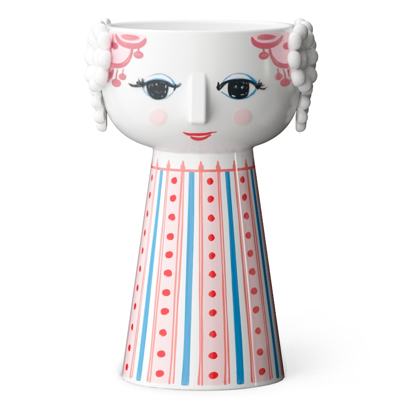 Eva Lysestage 14 cm, Rød