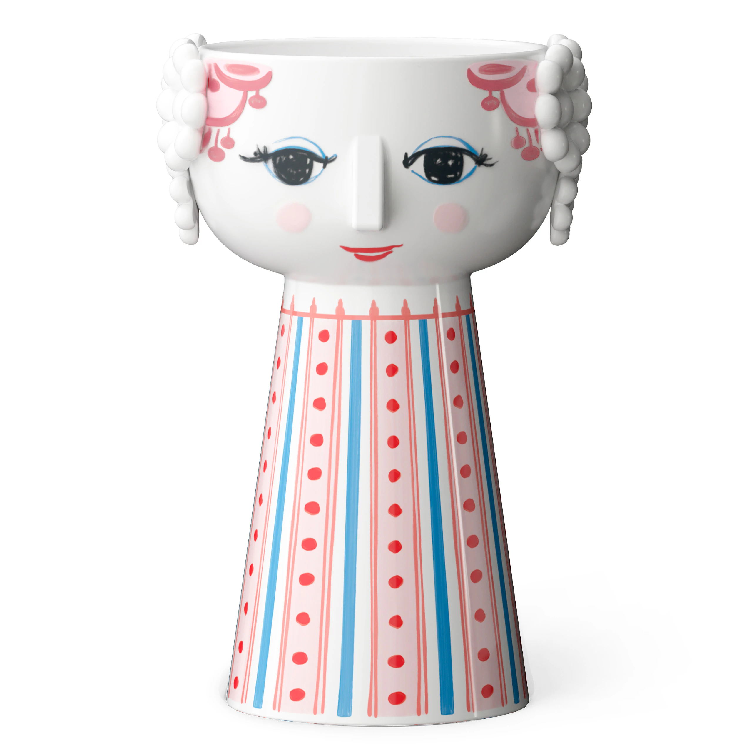 Bj&oslash;rn Wiinblad Eva Lysestage 14 Cm - Lysestager Keramik R&oslash;d - 56554