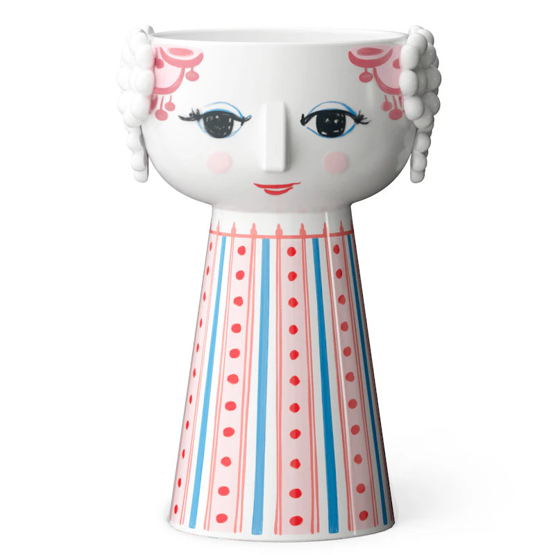 Eva Lysestage 14 cm, Rød