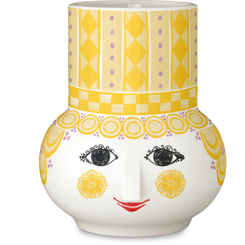 Olga Lysestage H9 cm, Gul