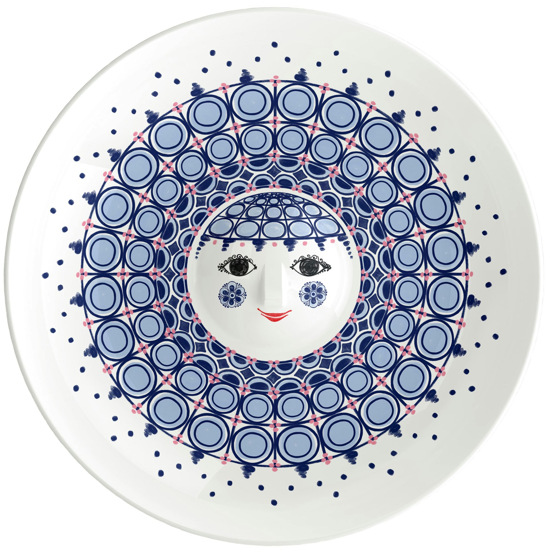 Bj&oslash;rn Wiinblad Olga Tallerken &Oslash;33 Cm - &oslash;vrige-tallerkner-fad Keramik Bl&aring; - 53118