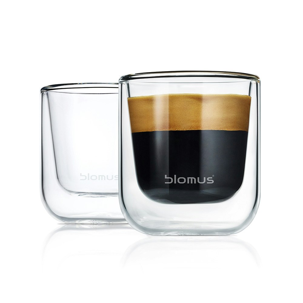 Blomus Nero Dobbeltv&aelig;gget Espresso Glas 2 Stk - Espressokopper Klar - 63652