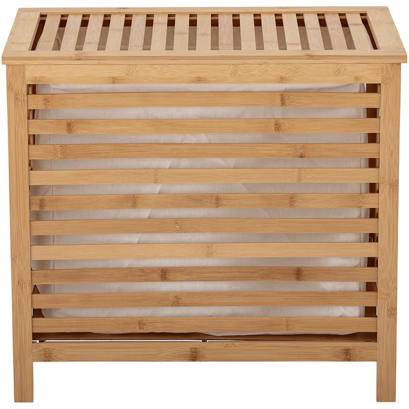 Aden Vasketøjskurv Bambus med Vaskepose, Natur