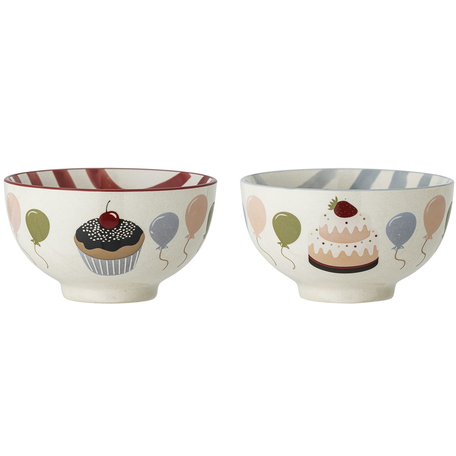 Bloomingville Darby Sk&aring;l 2-pak - Serveringssk&aring;le Stent&oslash;j Bl&aring; - 82062714