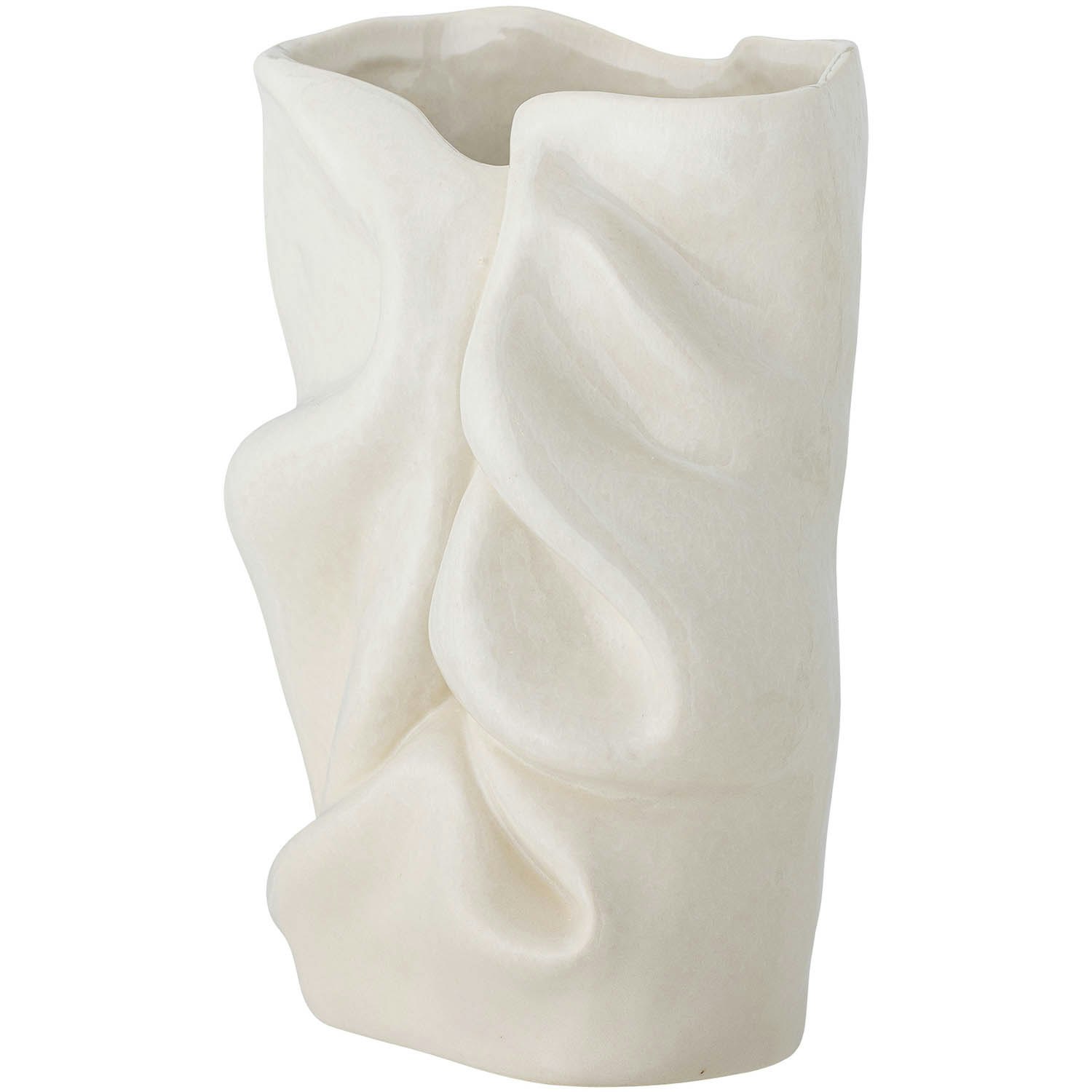 Bloomingville Fabrice Vase H21,5 Cm Gr&oslash;n - Vaser Stent&oslash;j Hvid - 82062542