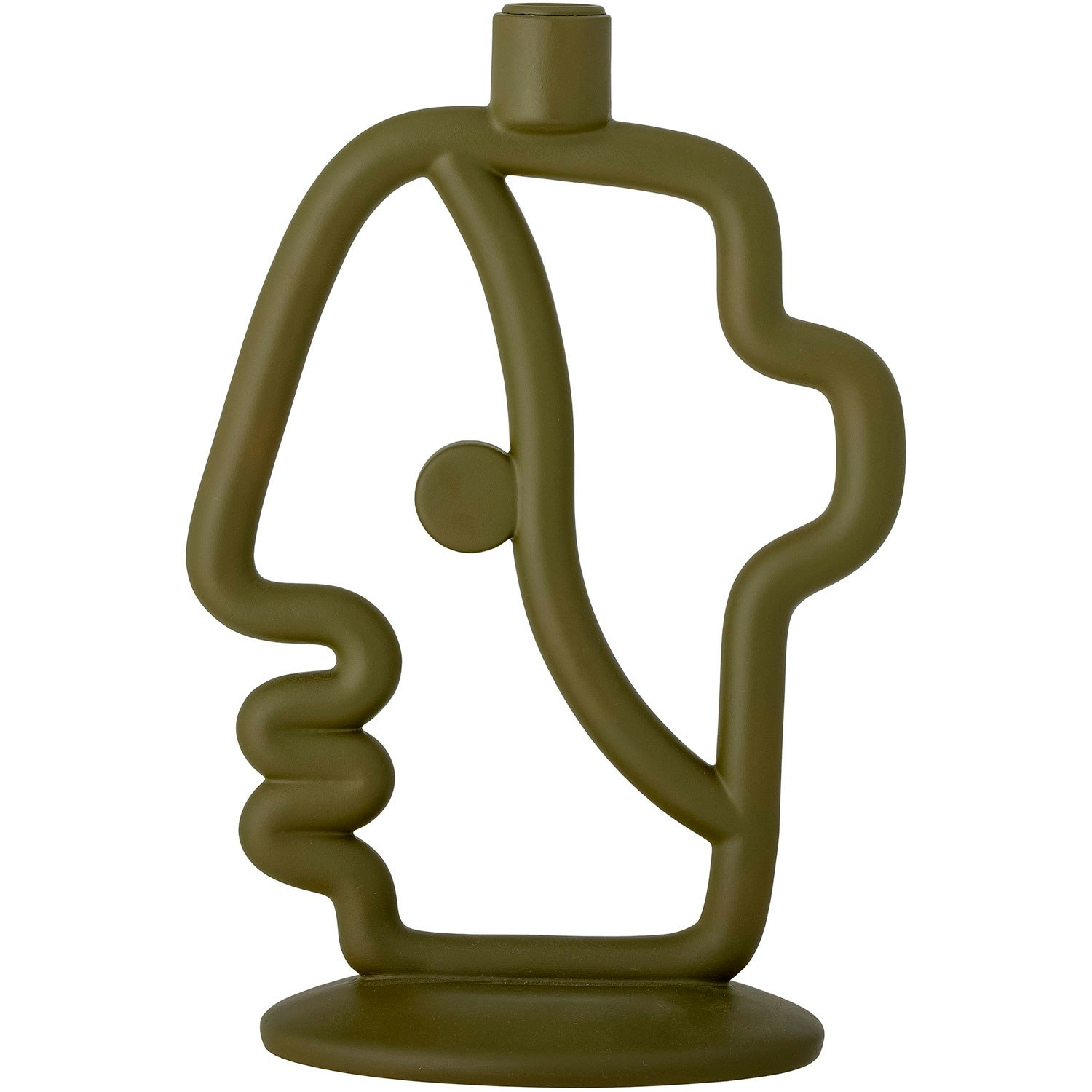 Bloomingville Flavie Lysestage - Fyrfadsstager Polyresin Gr&oslash;n - 82053013