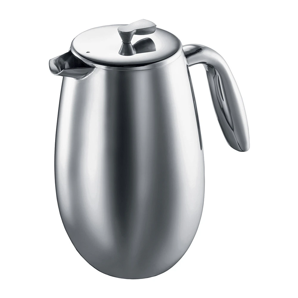 Bodum Columbia Kaffebrygger Dobbeltv&aelig;gget 8 Kopp - Stempelkander Rustfrit st&aring;l - 1308-16