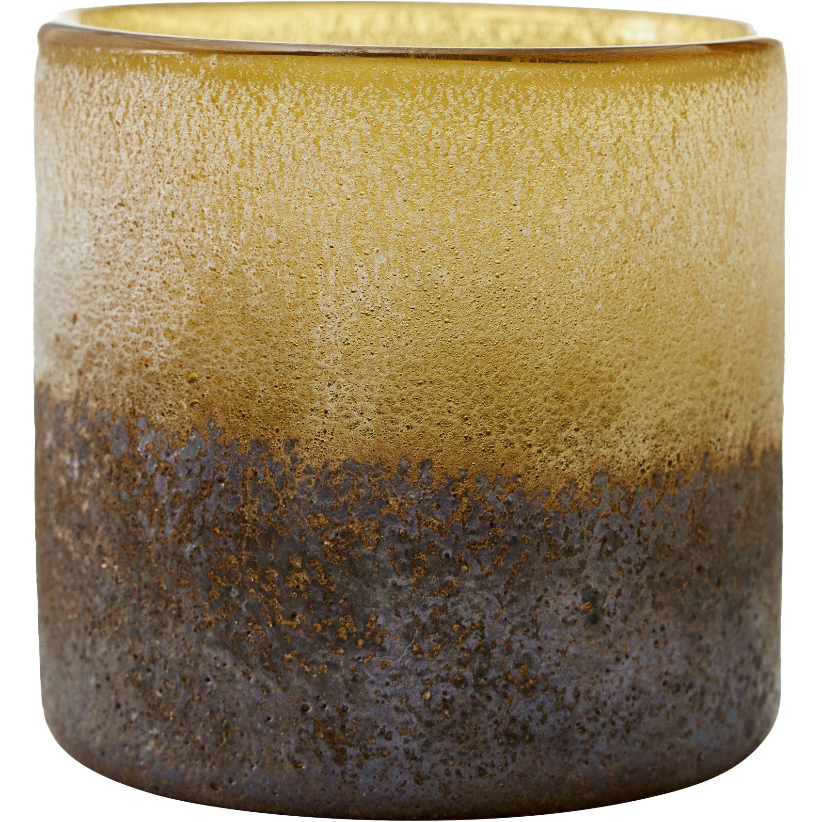 Boel&Jan Aria Lysestage / Gr&aring; 10 Cm - Fyrfadsstager Glas Brun - 8089986