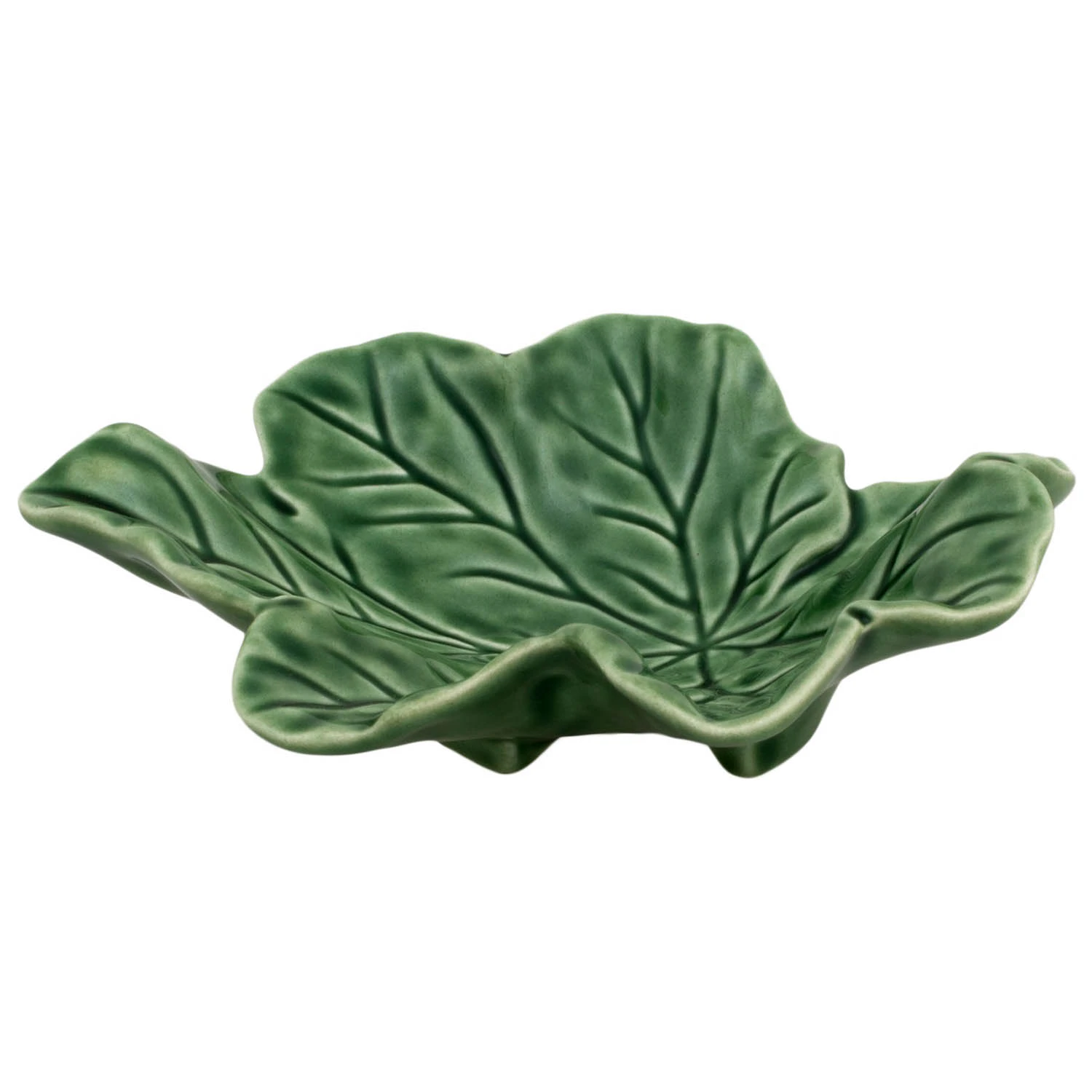 Bordallo Pinheiro Leaves Leaf Star Sk&aring;l 12x14 Cm - Serveringssk&aring;le Earthenware Gr&oslash;n - 65002669