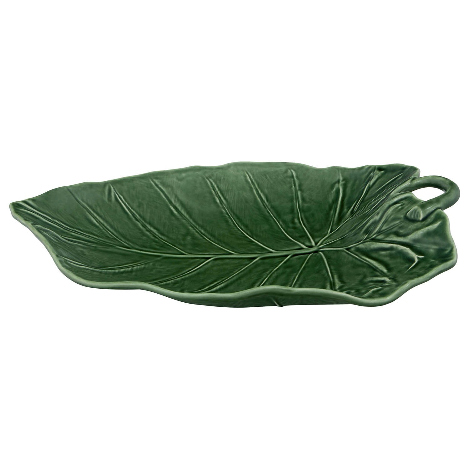 Bordallo Pinheiro Leaves Sunflower Leaf Fad 28x41,5 Cm - Serveringsfad Earthenware Gr&oslash;n - 65002943