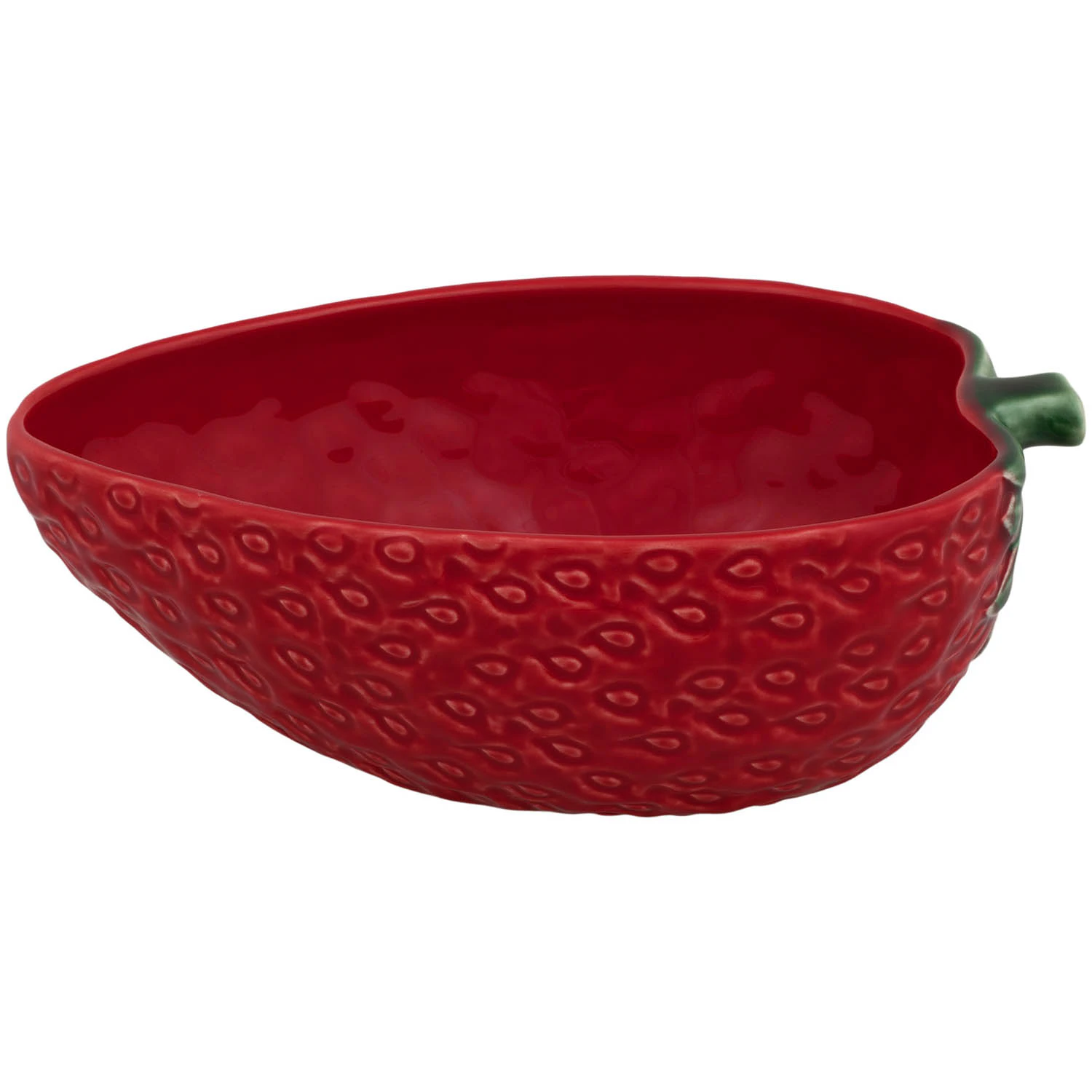 Bordallo Pinheiro Strawberries Sk&aring;l 24 Cm - Serveringssk&aring;le Lert&oslash;j Gr&oslash;n - 65005087