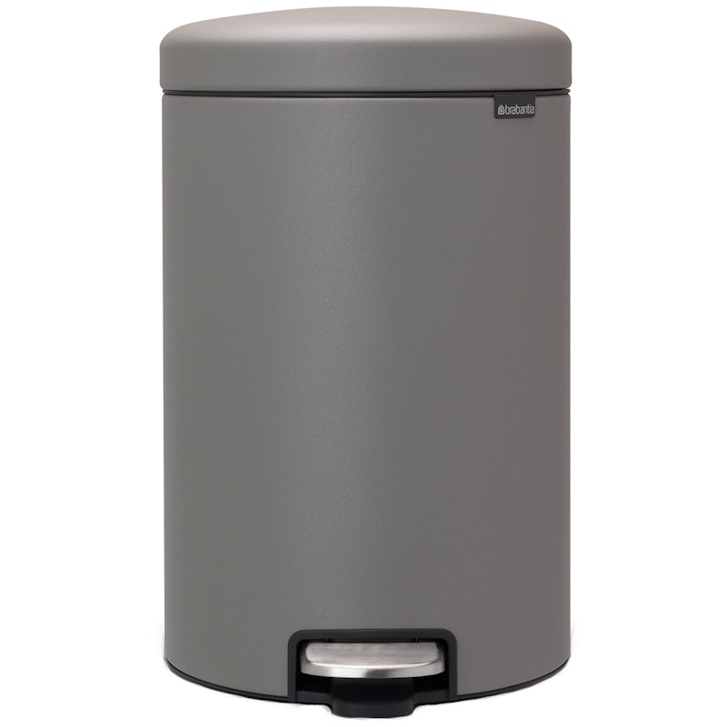 New Icon Pedal Bin 20L, Mineral Concrete Grey