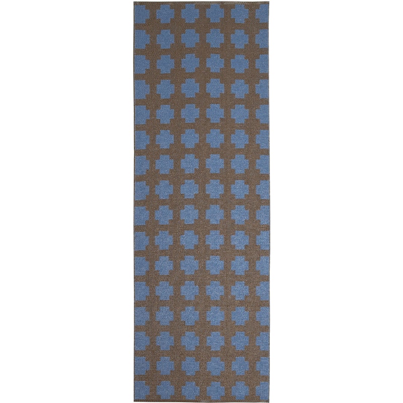 Paloma Tæppe 70x200 cm, Brunt / Blåt