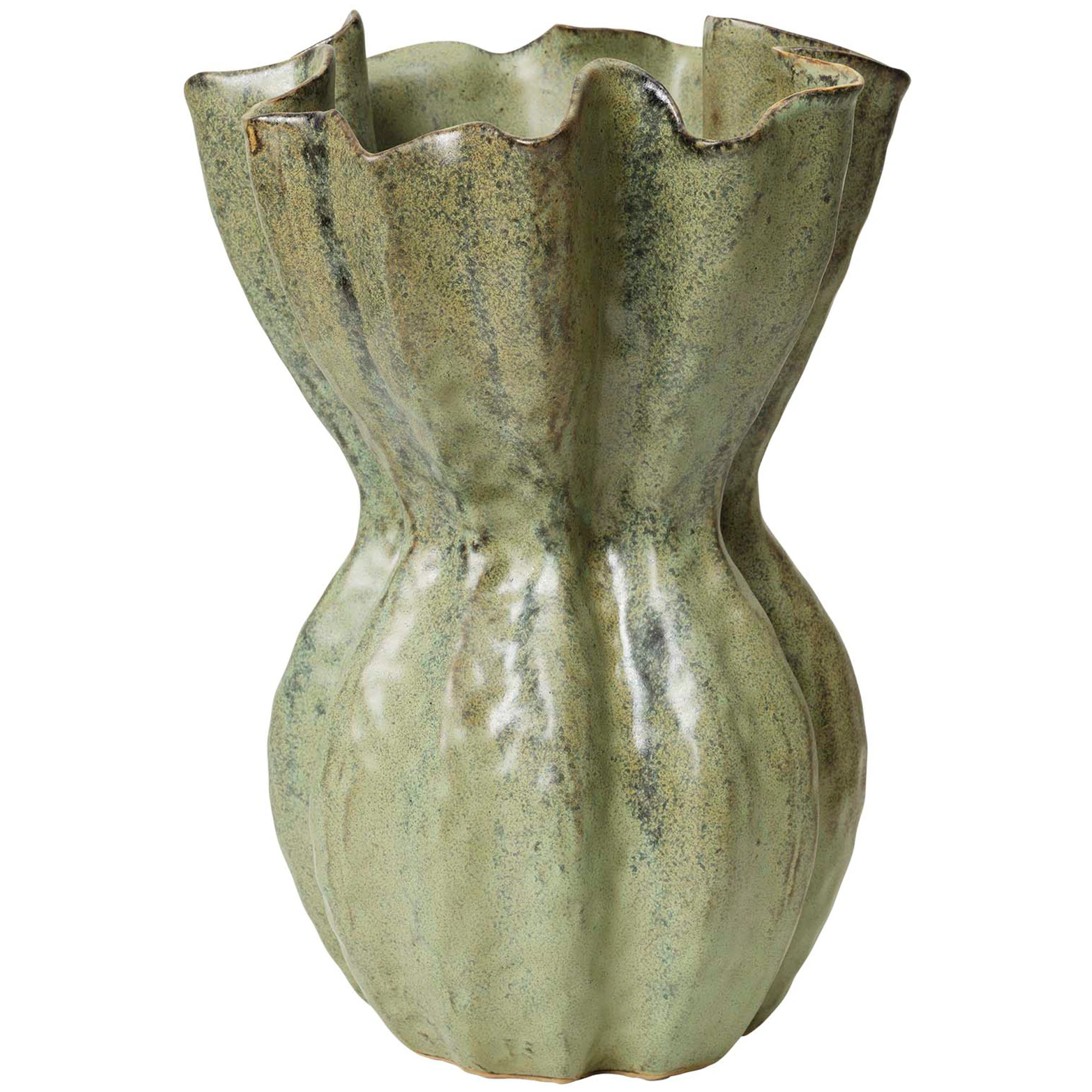 Broste Copenhagen Cori Vase Stor Antikgr&oslash;n - Vaser Keramik Antique Green - 14447077