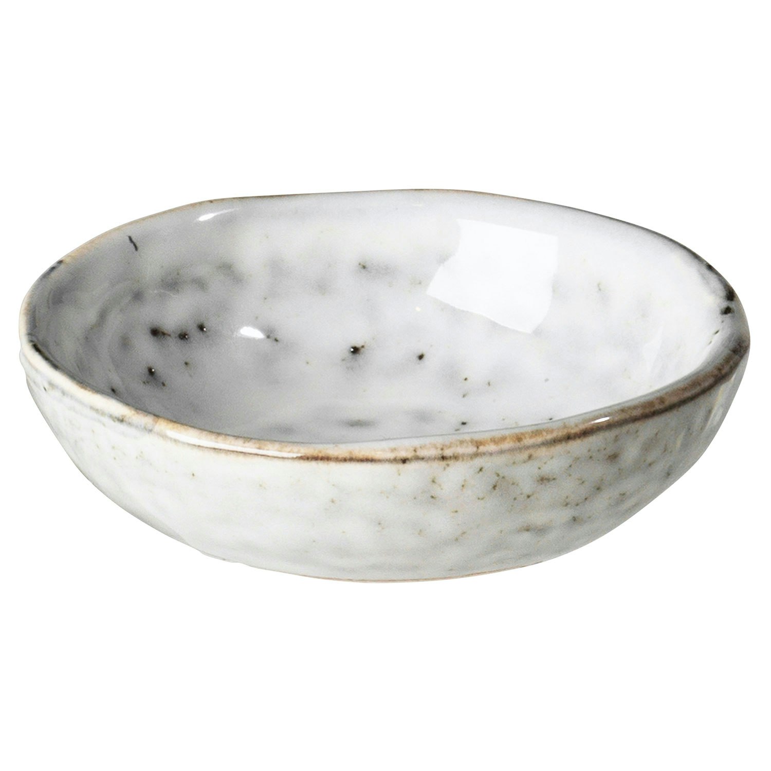 Broste Copenhagen Nordic Sand Sm&oslash;rsk&aring;l 7cm Sand - Serveringssk&aring;le Stent&oslash;j Hvid - 14533164