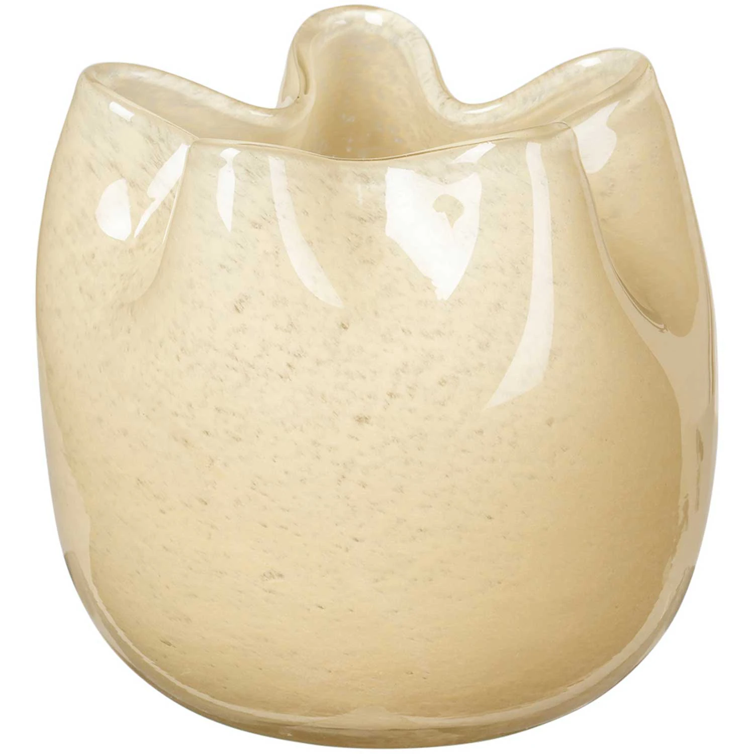 Broste Copenhagen Esther Vase / Lysestage &Oslash;9,8 Cm - Vaser Mundbl&aelig;st Glas Anise Flower Yellow - 14485034