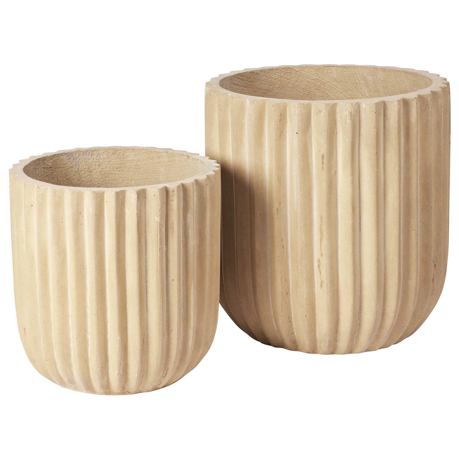 Broste Copenhagen Fiber Krukker Antique 2-pak - Krukker Ler Beige - 14469061
