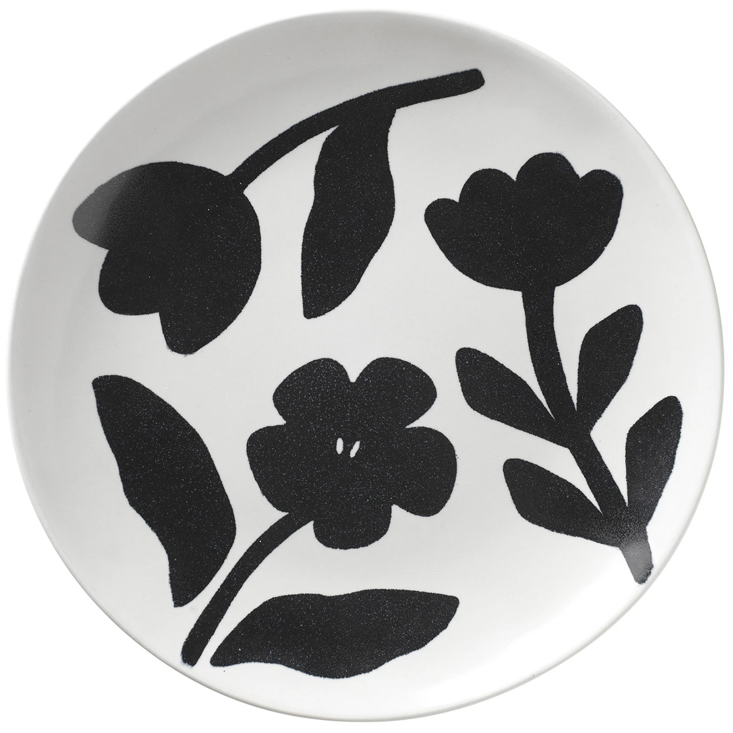 Broste Copenhagen Flora Tallerken 26 Cm - Middagstallerkner Stent&oslash;j Sort - 14533559