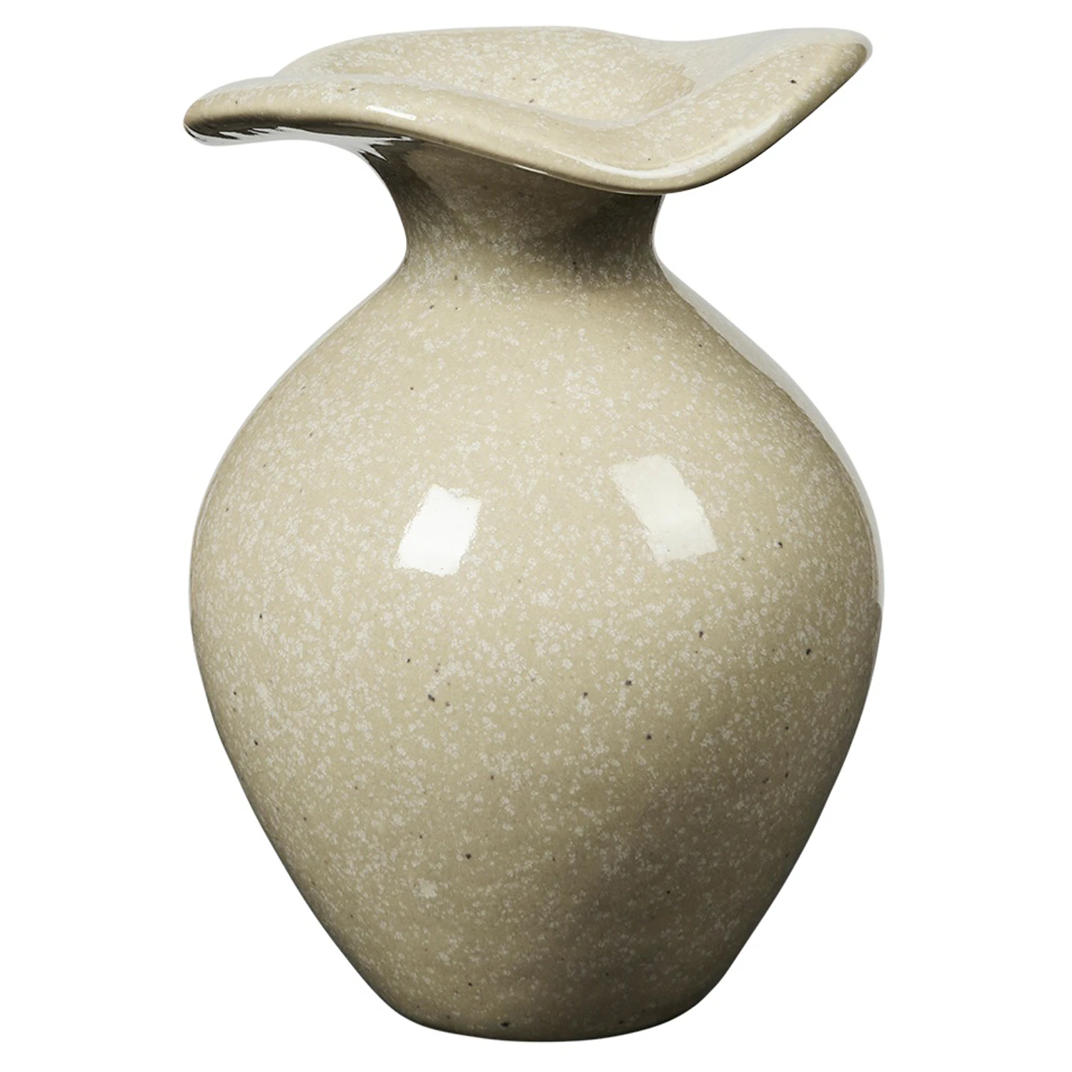 Broste Copenhagen Florentina Vase 14 Cm - Vaser Stent&oslash;j Beige - 14445442