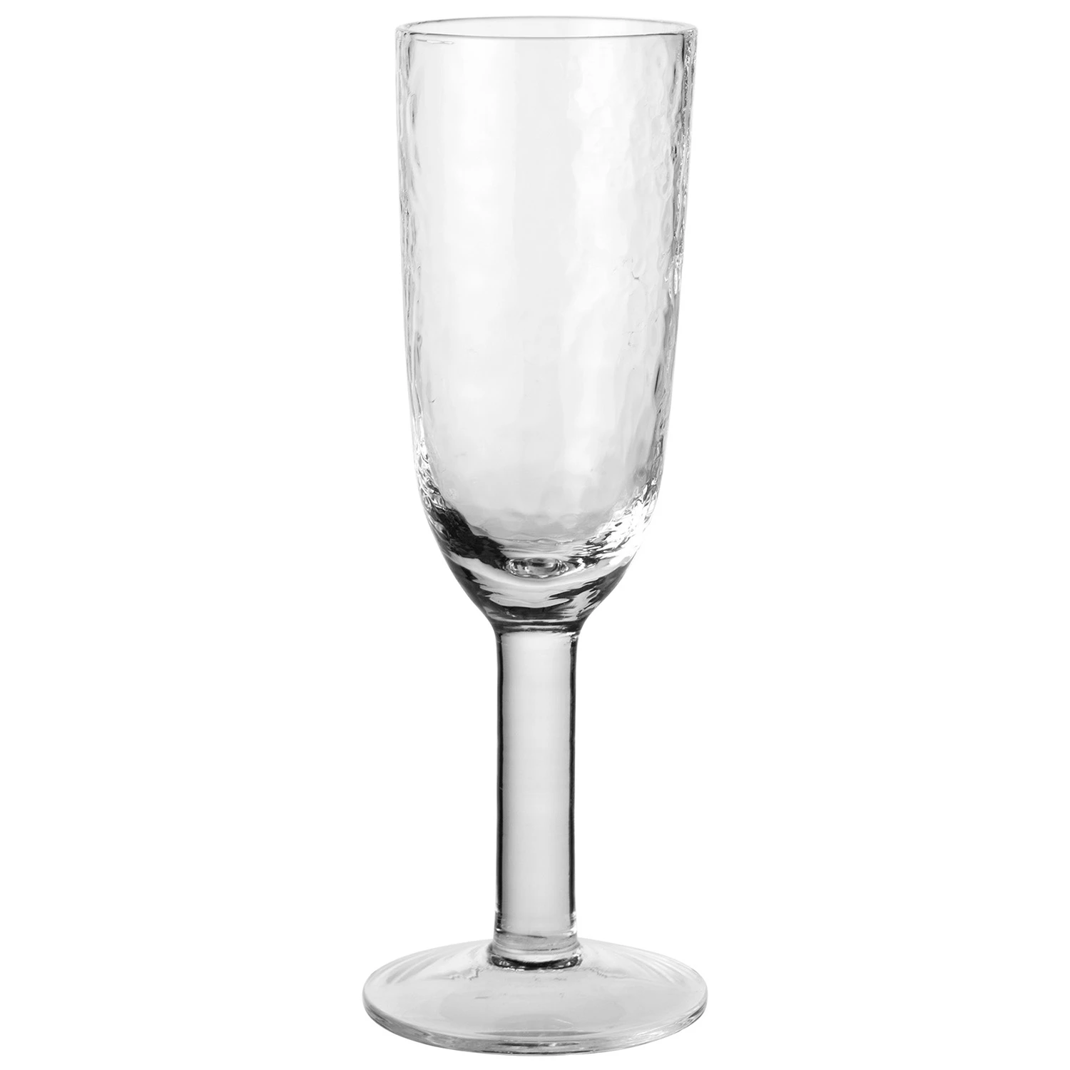 Broste Copenhagen Hammered Champagneglas t - Champagneglas Mundbl&aelig;st Glas Klar - 14496277