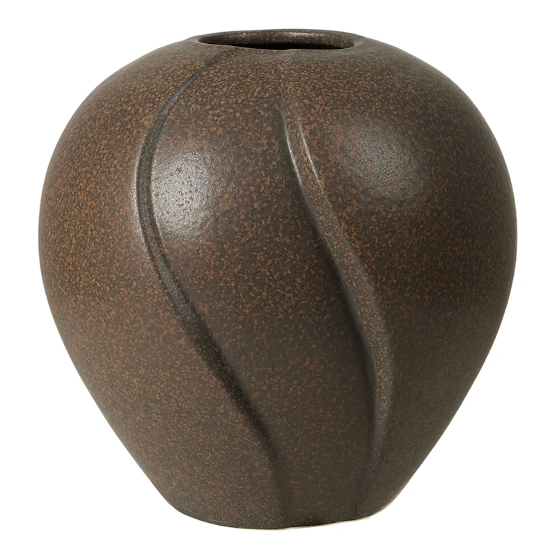 Leda Vase Antikbrun, 15 cm