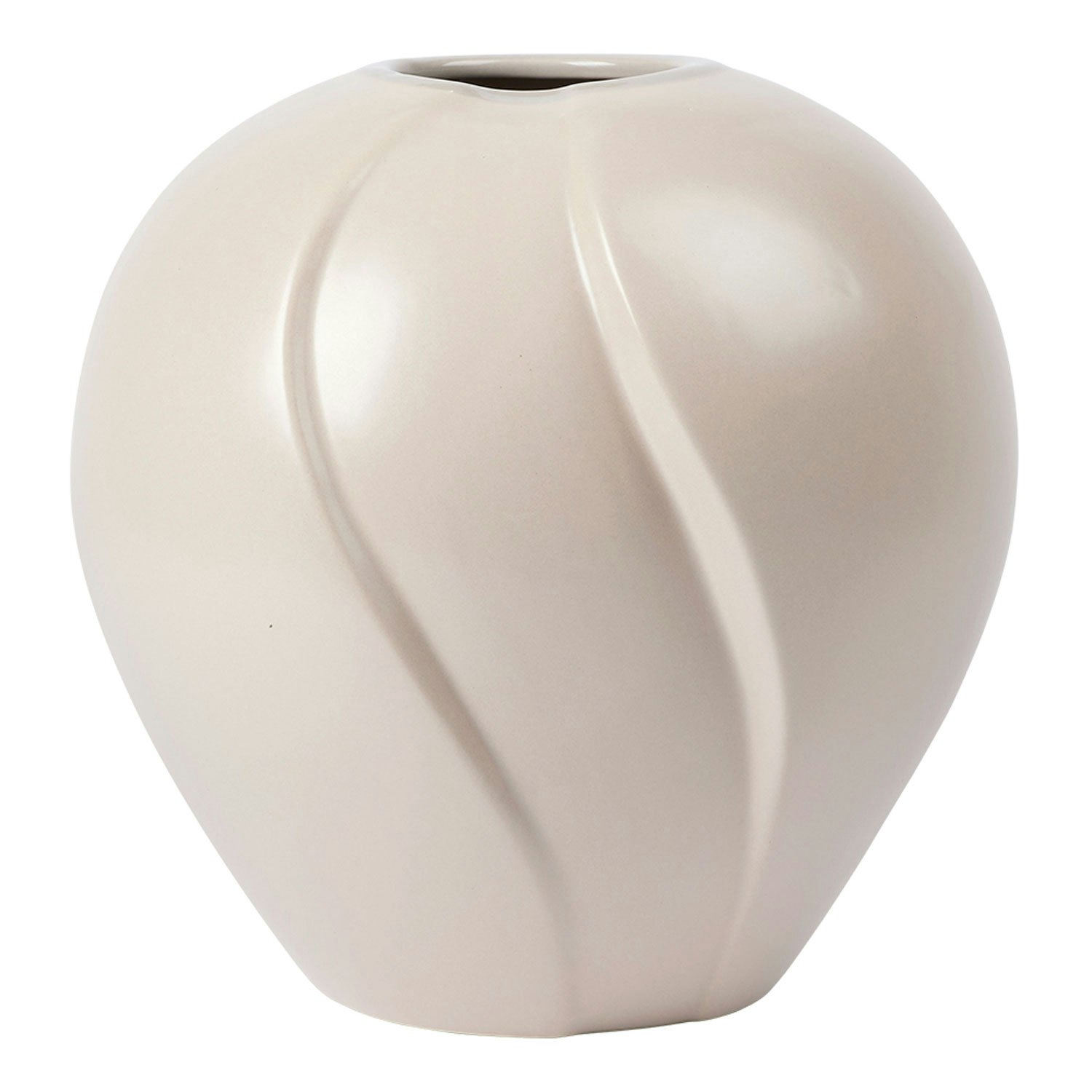 Broste Copenhagen Leda Vase 15 Cm - Vaser Keramik Sand - 14463422