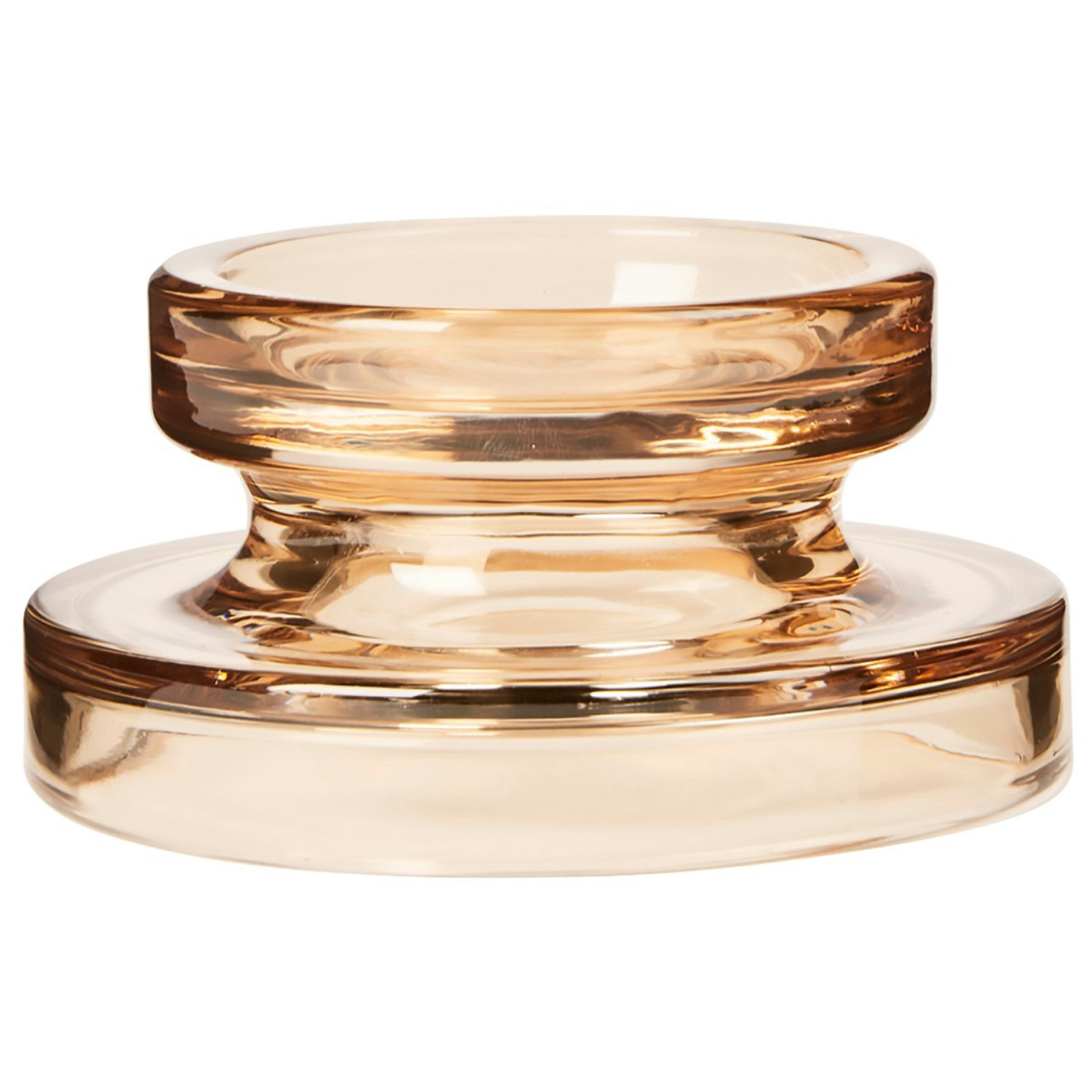 Broste Copenhagen Petra Lysestage L - Fyrfadsstager Glas Brun - 14496154