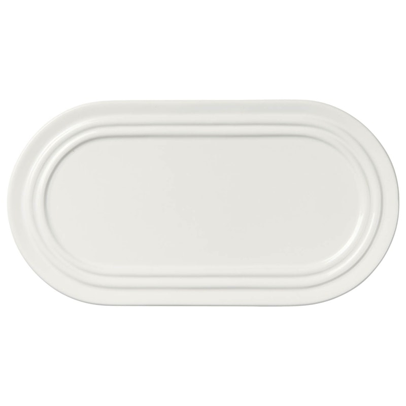 Stevns Oval Tallerken Chalk White, 27,5 cm