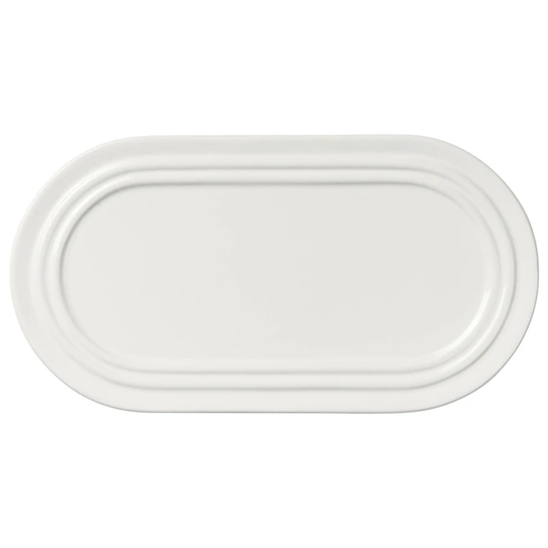 Stevns Oval Tallerken Chalk White, 27,5 cm