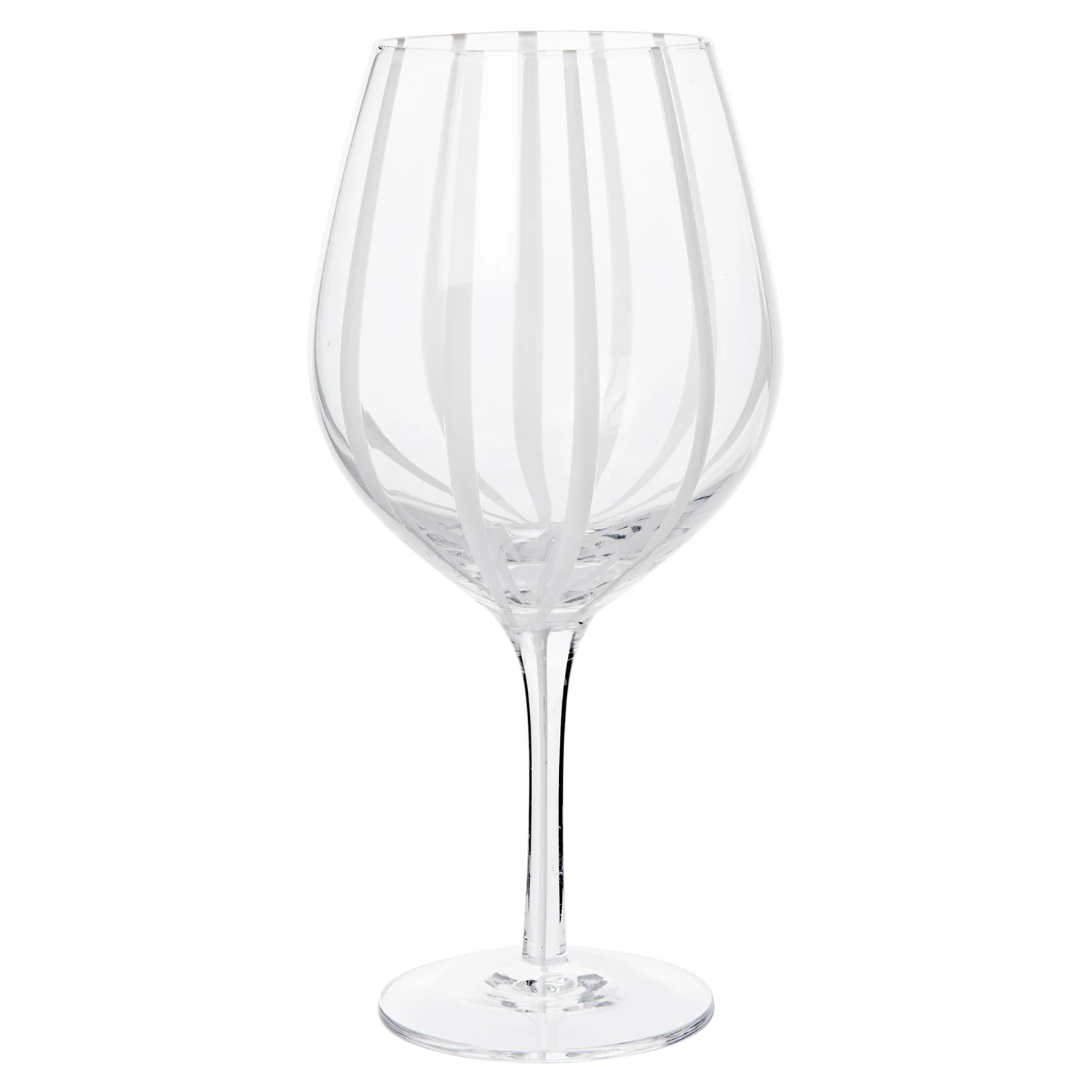 Broste Copenhagen Striped R&oslash;dvinsglas 65 Cl - Vinglas Mundbl&aelig;st Glas Klar - 14496256