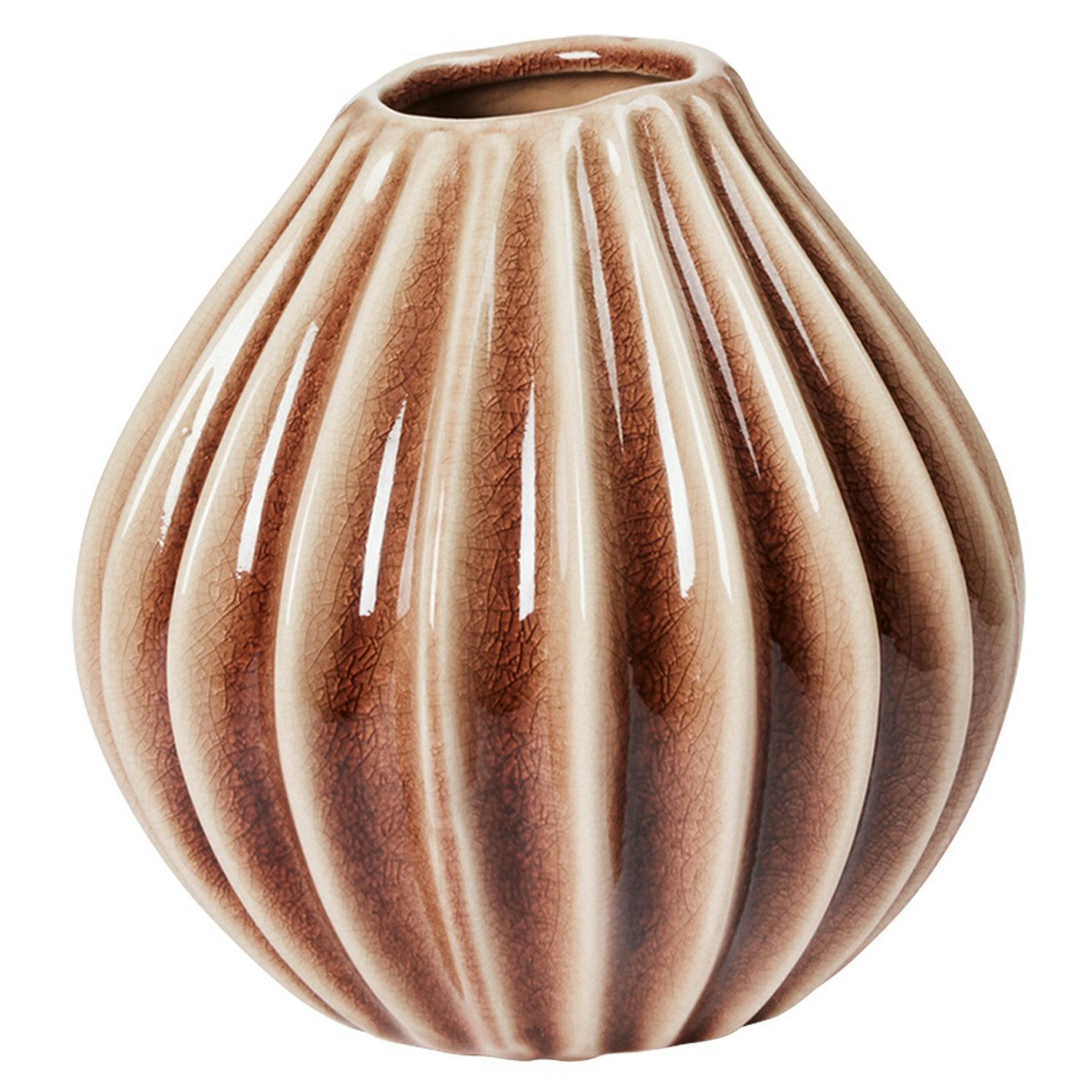 Broste Copenhagen Wide Vase 15 Cm - Vaser Keramik Fawn - 14445447