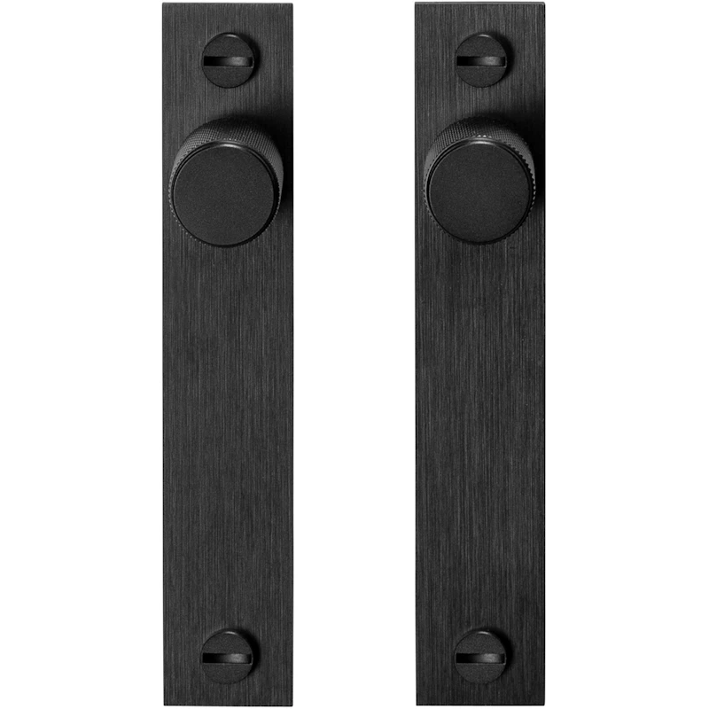 Cross Plate Knop 2-pak, Sort