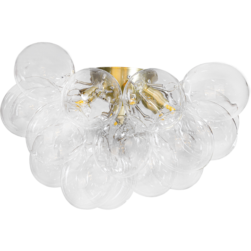 Gross Loftslampe 50 cm, Klar / Messing