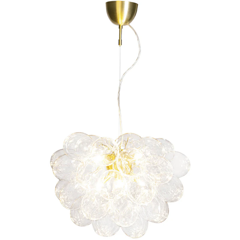 Gross Pendel 50 cm, Klar / Messing