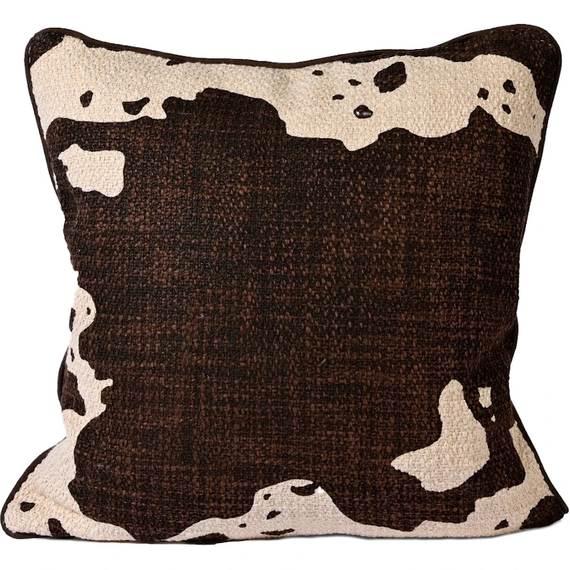 Anima Cow Pude 50x50 cm, Brun