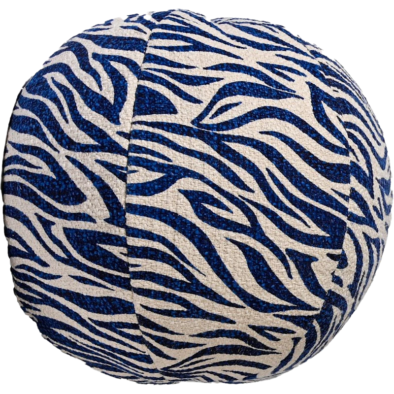 Anima Pude Rund Zebra, Blå