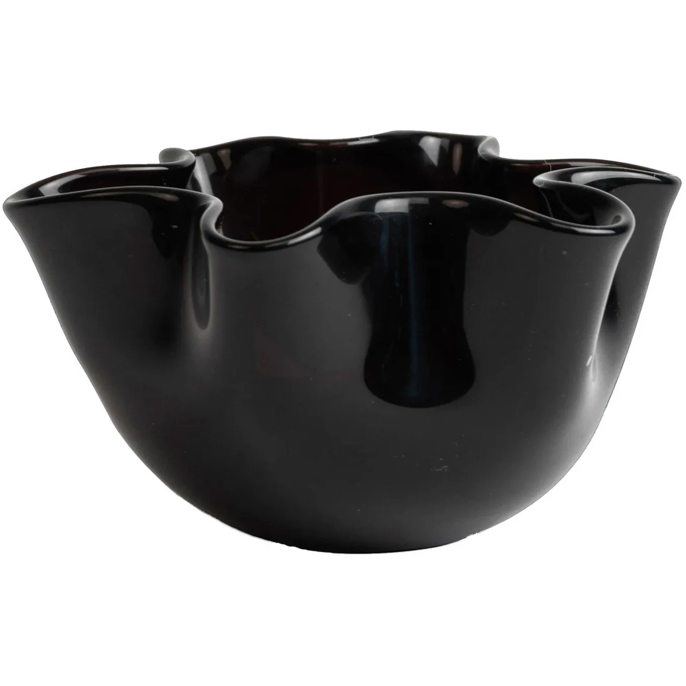 Byon Cara Bowl S Black - Serveringssk&aring;le H&aring;ndbl&aelig;st Glas Sort - 5280605201