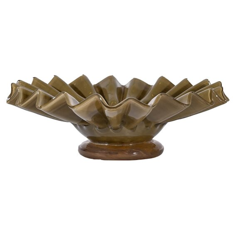 Lori Skål 18 cm, Grøn / Beige