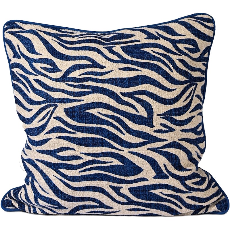 Anima Zebra Pude 50x50 cm, Blå