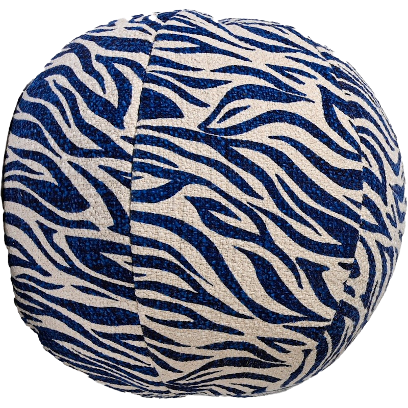 Anima Pude Rund Zebra, Blå