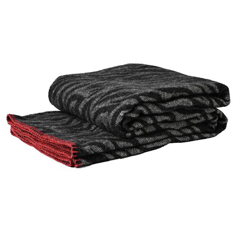 Anima Zebra Plaid 130x200 cm, Sort
