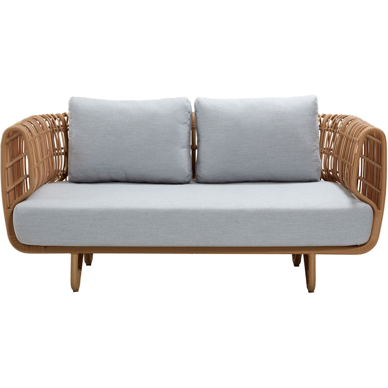 Nest Sofa 2 Pers. Outdoor, Nature / Light Grey