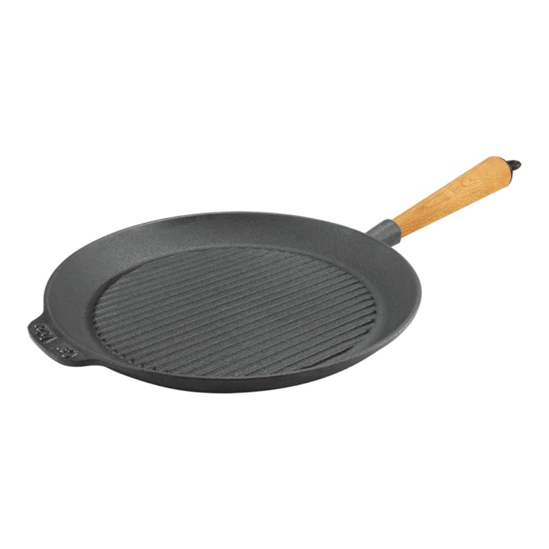 Grillpande 28 cm med Håndtag I Bøg